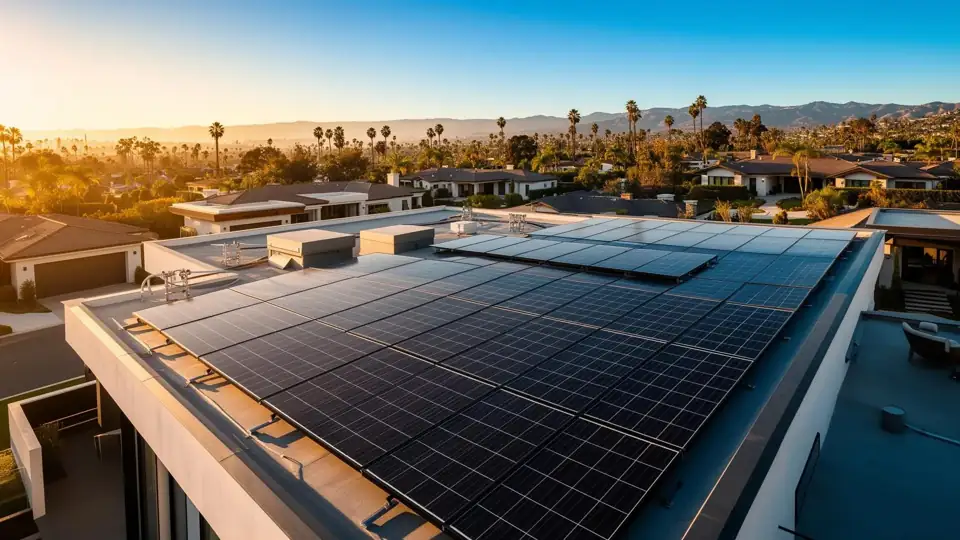 Solar panel installation on residential home in San Marcos CA by TM Electric and Solar
